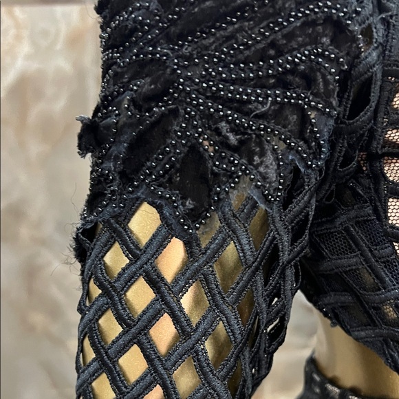 Thurley Black Mesh Lace Dress - Picture 4 of 12